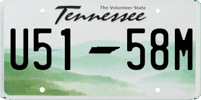 TN license plate U5158M