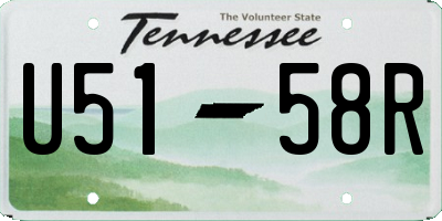 TN license plate U5158R