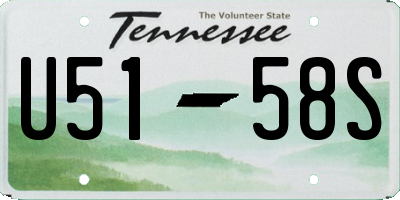 TN license plate U5158S