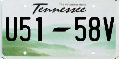 TN license plate U5158V