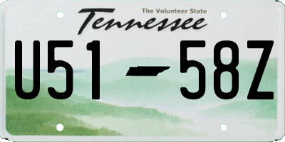 TN license plate U5158Z