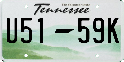 TN license plate U5159K