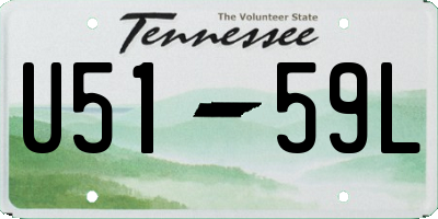 TN license plate U5159L