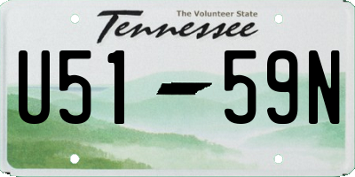 TN license plate U5159N