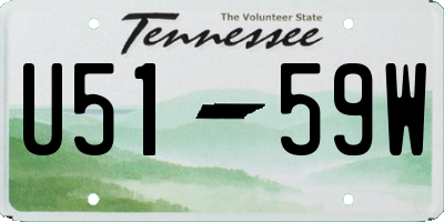 TN license plate U5159W