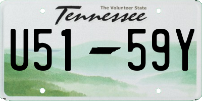 TN license plate U5159Y