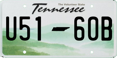 TN license plate U5160B