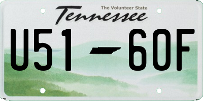 TN license plate U5160F
