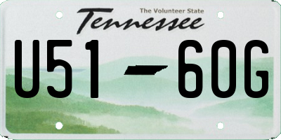 TN license plate U5160G