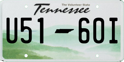 TN license plate U5160I