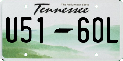 TN license plate U5160L