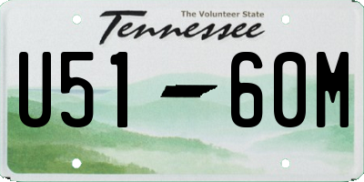 TN license plate U5160M