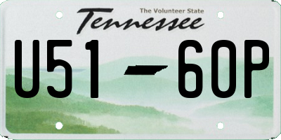 TN license plate U5160P