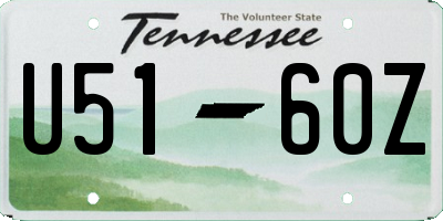 TN license plate U5160Z