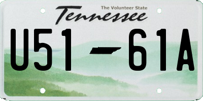 TN license plate U5161A