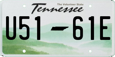 TN license plate U5161E