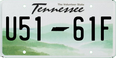 TN license plate U5161F
