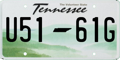 TN license plate U5161G
