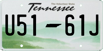 TN license plate U5161J