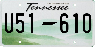 TN license plate U5161O
