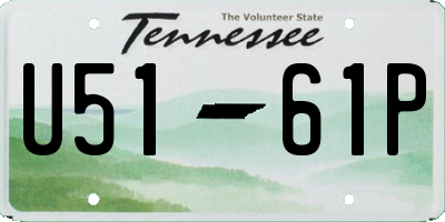 TN license plate U5161P
