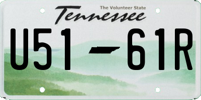 TN license plate U5161R