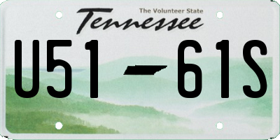 TN license plate U5161S
