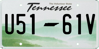 TN license plate U5161V