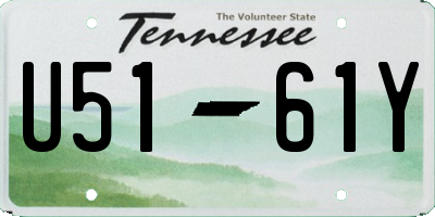 TN license plate U5161Y