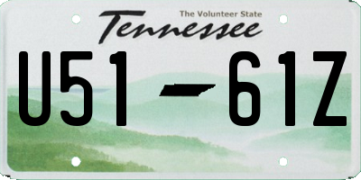 TN license plate U5161Z