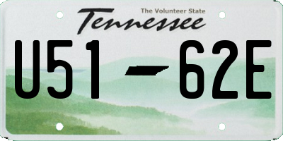 TN license plate U5162E