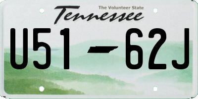 TN license plate U5162J