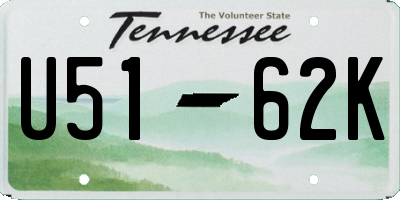 TN license plate U5162K