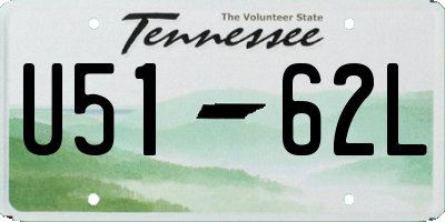 TN license plate U5162L