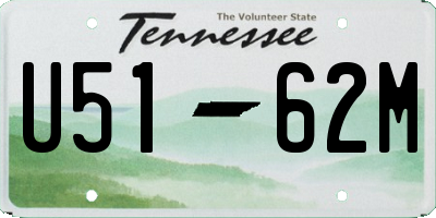 TN license plate U5162M