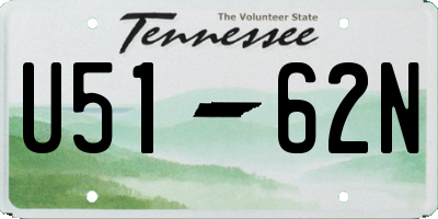 TN license plate U5162N