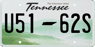 TN license plate U5162S