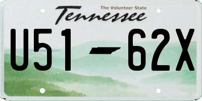 TN license plate U5162X