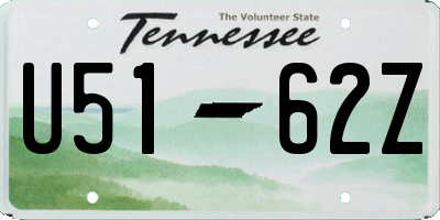TN license plate U5162Z