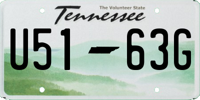 TN license plate U5163G