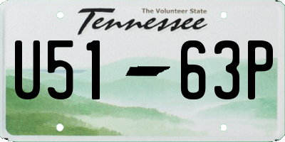 TN license plate U5163P