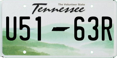 TN license plate U5163R