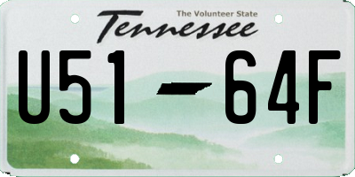 TN license plate U5164F