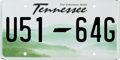 TN license plate U5164G