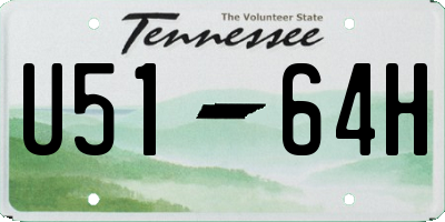 TN license plate U5164H