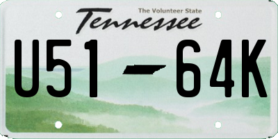 TN license plate U5164K