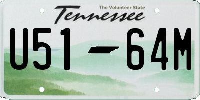 TN license plate U5164M