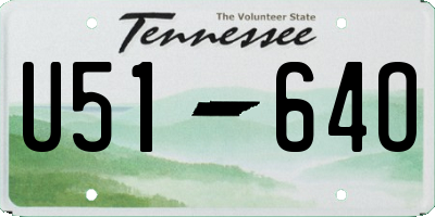 TN license plate U5164O