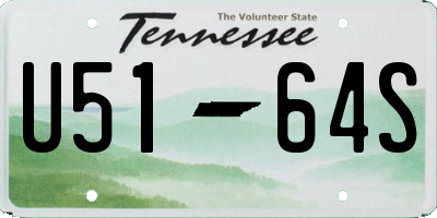 TN license plate U5164S