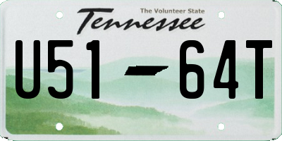 TN license plate U5164T